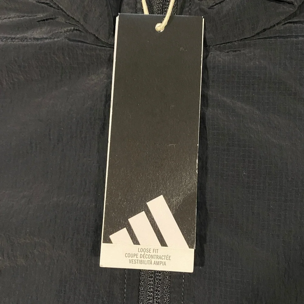 Adidas Future Icons 3-Stripes Woven 1/2 Zip Windbreaker Adult XL Green Black